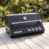 Crossray Xplor 4 Burner In-Built BBQ TCX4FL-B - Black — outdoor setting
