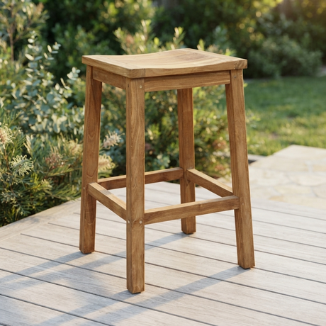 Teak Bar Stool — outdoor setting