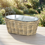 Bubbles PE Rattan Cooler Nat 43x28x18cm — outdoor setting