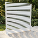 Privacy Screen 180cm x 183cm - White — outdoor setting