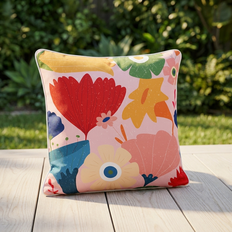 Sunshine Sky 45x45cm Outdoor Cushion — outdoor setting