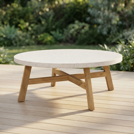 Orlando Teak Coffee Table — outdoor setting