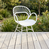 Fantail Dining Chair - White — outdoor setting
