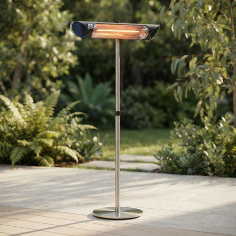 Stand Only for Nano Infra-Red Wall Mount Heater — outdoor setting