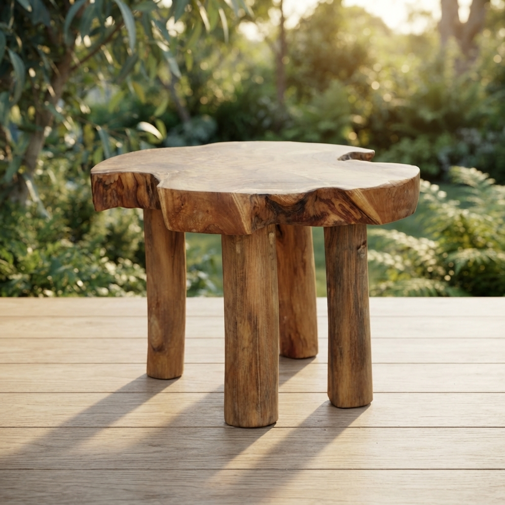 Free Form Stool — outdoor setting
