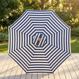 Replacement Canopy for 3m Aluminium Umbrella - Navy and White Stripe — outdoor setting
