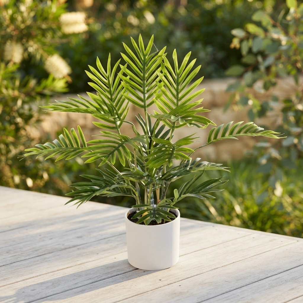 Real Touch Mini Palm — outdoor setting