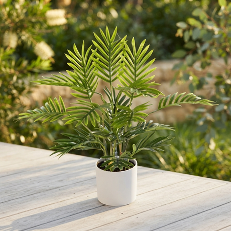 Real Touch Mini Palm — outdoor setting