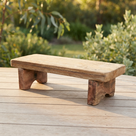 Rustic Table Riser — outdoor setting