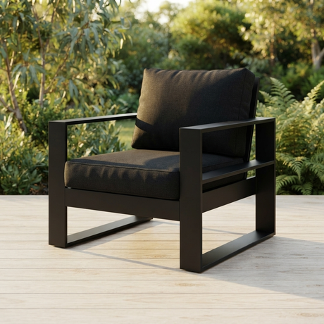 Hayman Armchair - Black — outdoor setting