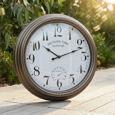 Outdoor Water Resistant Clock - Scarborough 58cm — outdoor setting