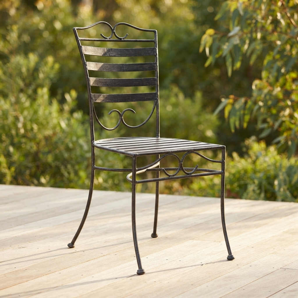 Barcelona chair — outdoor setting