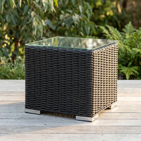 Amani Side Table - Black — outdoor setting