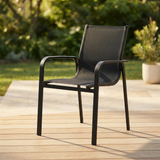 Pandora Black Sling Chair — outdoor setting