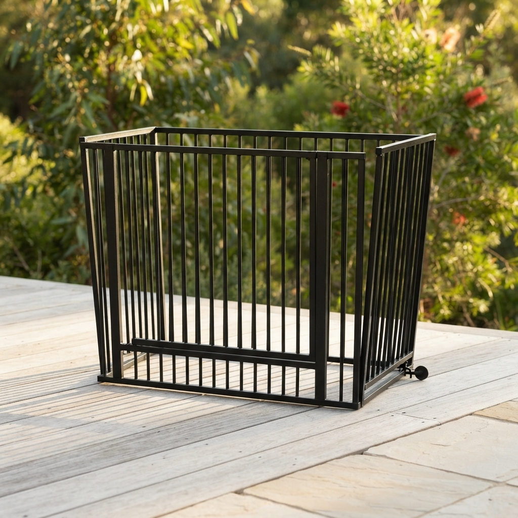 Child Guard for Inbuilt Woodheaters — outdoor setting