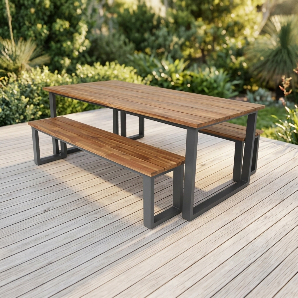 Richmond 3pc Dining Setting - Gunmetal — outdoor setting