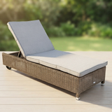 Amani Sunlounge - Driftwood Stone — outdoor setting