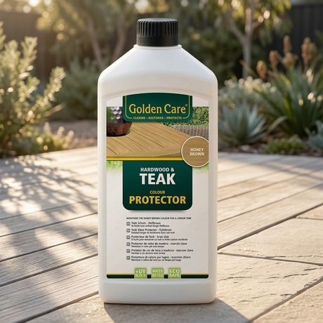 Golden Care Teak Protector 1L — outdoor setting