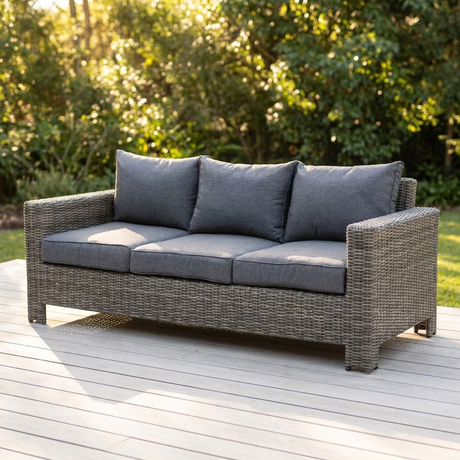 Banksia 3 Seat Sofa - Grey Storm — outdoor setting