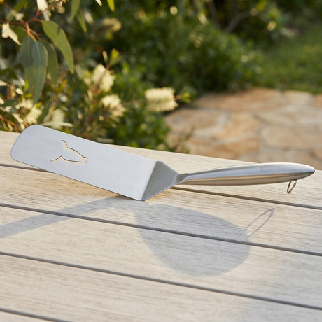 Long BBQ Spatula — outdoor setting
