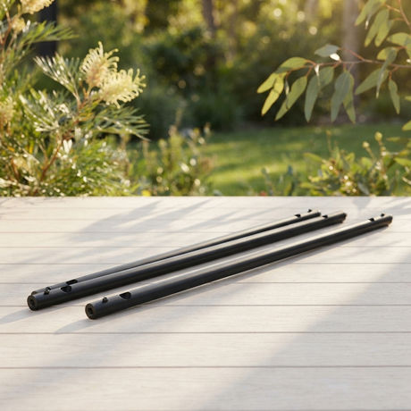 2pc Extension Mount Poles 900mm - Black — outdoor setting