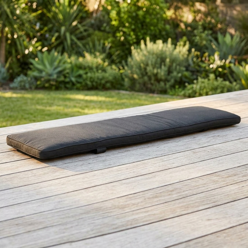 Bench Seat Cushion 235cm - Charcoal — outdoor setting