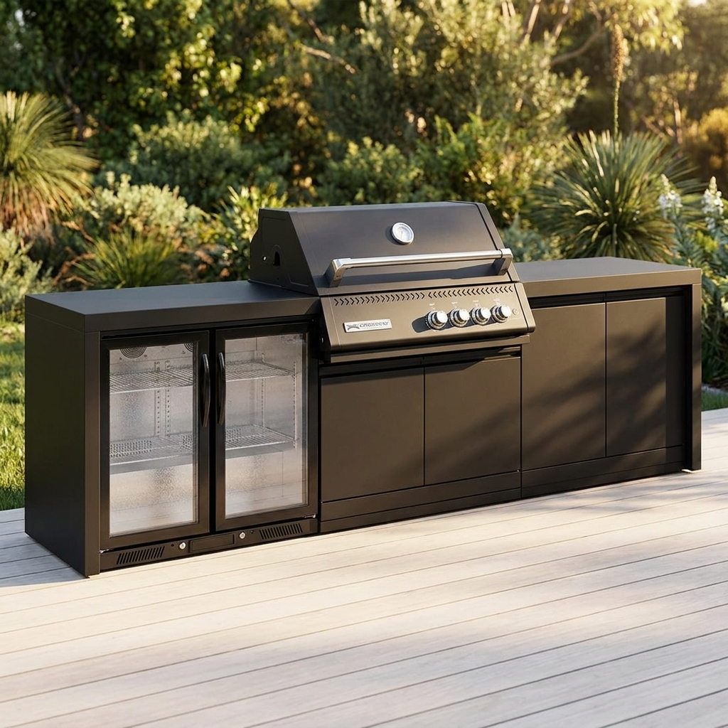 Crossray Xplor Bas BBQ Outdoor Kitchen GD4KB-05 - Black — outdoor setting
