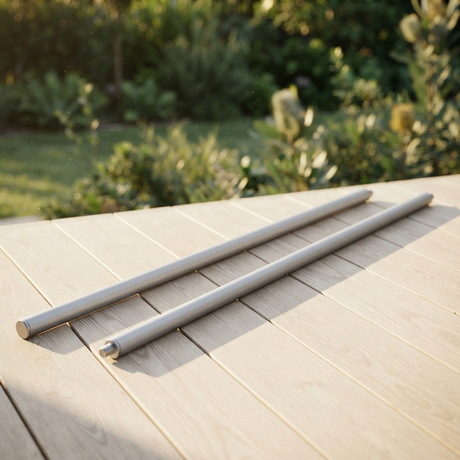 Max Classic Extension Mount Poles 900mm - Silver — outdoor setting