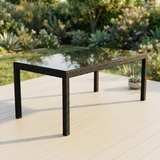 Amani 160cm Dining Table - Black — outdoor setting