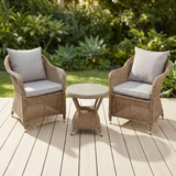 Sable 3pc Balcony Set - Driftwood Stone — outdoor setting