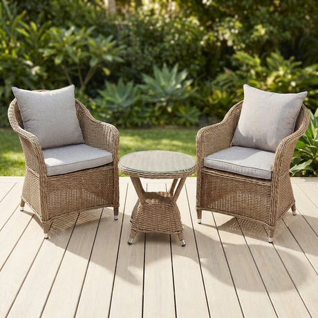 Sable 3pc Balcony Set - Driftwood Stone — outdoor setting