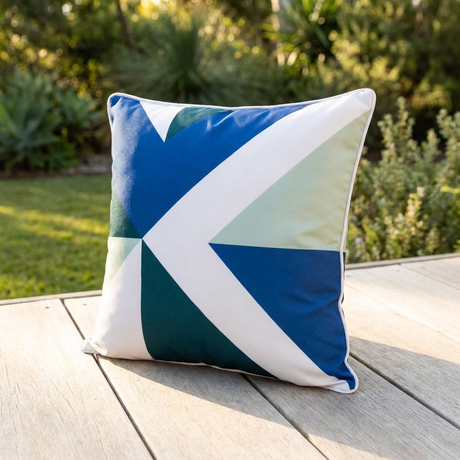 Abstract Outdoor Cushion 45x45cm — outdoor setting