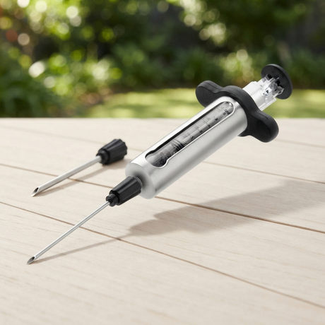 Stainless Steel Marinate Injector — outdoor setting