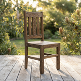 Teak Carved Side Chair — outdoor setting