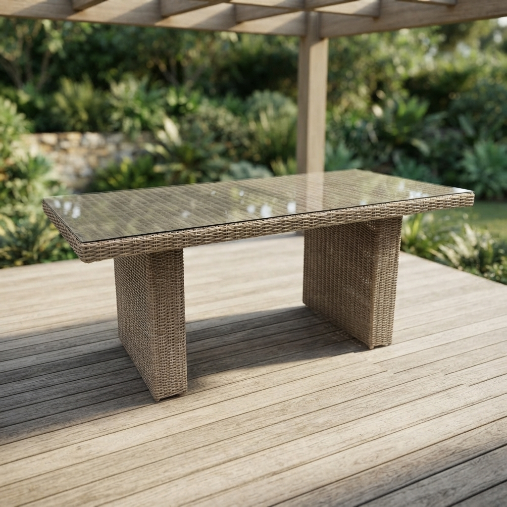 Amani Lounge Dining Table - Driftwood — outdoor setting