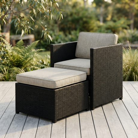 Space Lounge Chair and Ottoman — outdoor setting