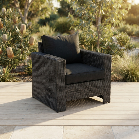 Banksia Armchair - Black Charcoal — outdoor setting