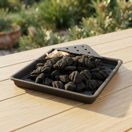 Cast Iron Smoker Tray for LEX/BILEX/Rogue — outdoor setting