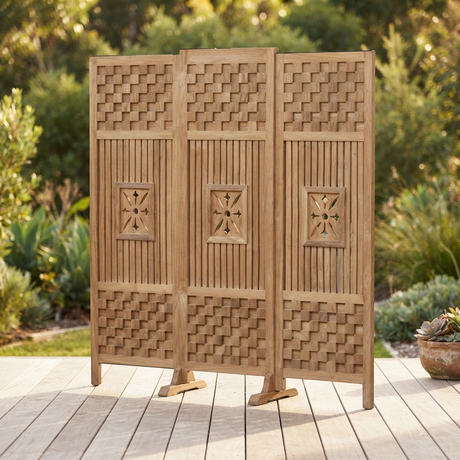 Teak Screen — outdoor setting