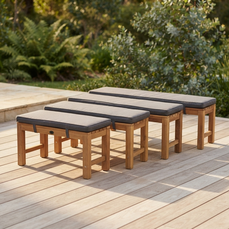 Outdoor Backless Bench Cushions — outdoor setting