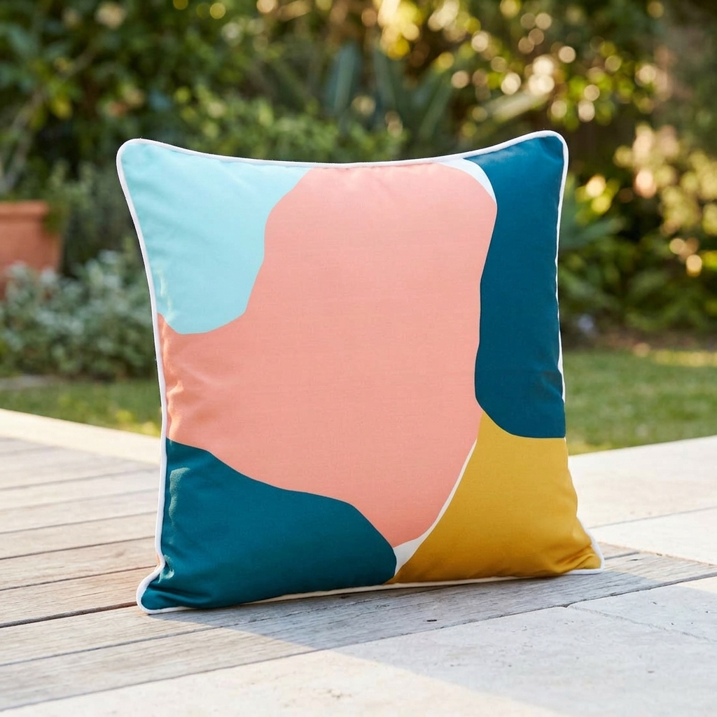 Tuscan Skies Outdoor Cushion 45x45cm — outdoor setting