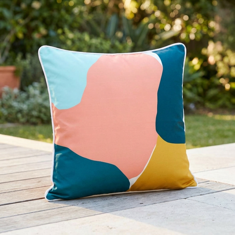 Tuscan Skies Outdoor Cushion 45x45cm — outdoor setting