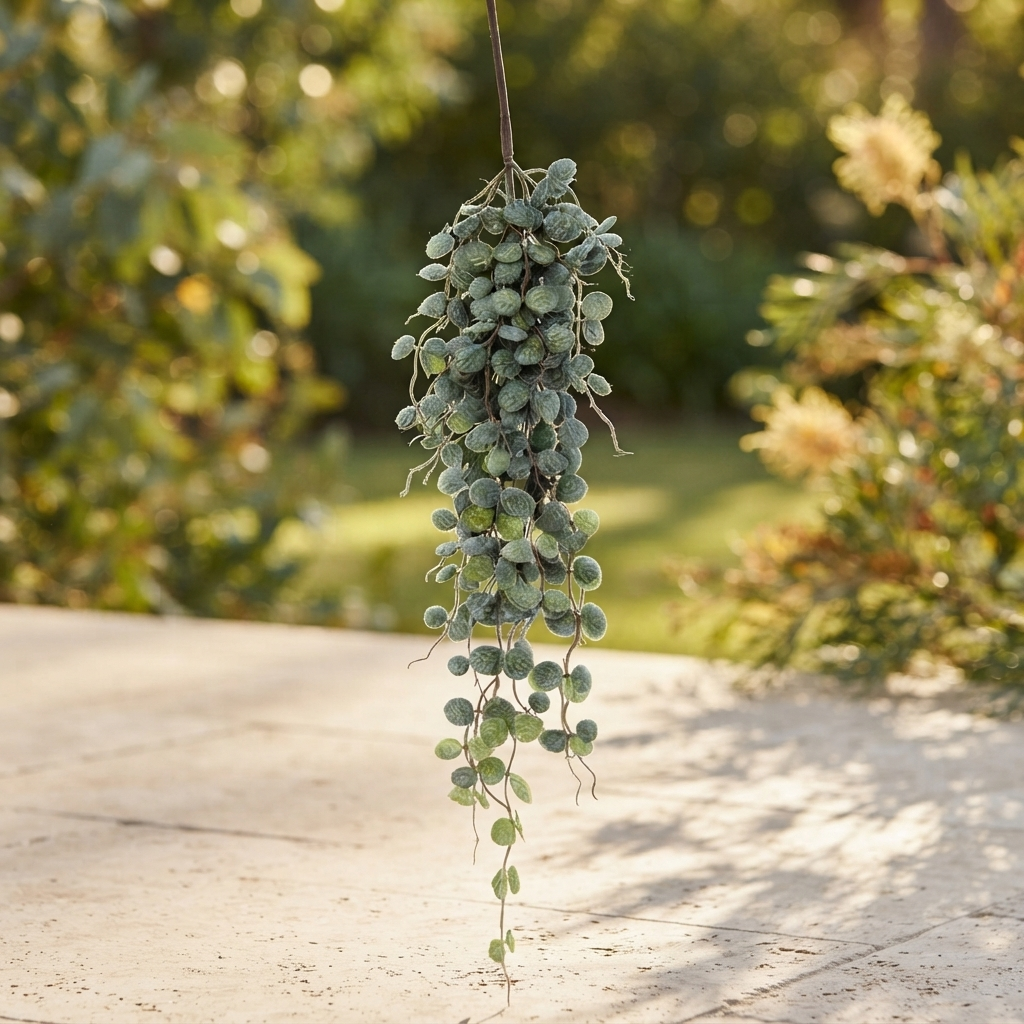 Plastic Leaf Bush 71cm — outdoor setting