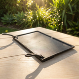 Buschbeck Cast Iron Hot Plate — outdoor setting