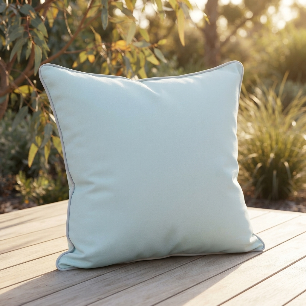 Opal Blue Outdoor Cushion 45cm — outdoor setting