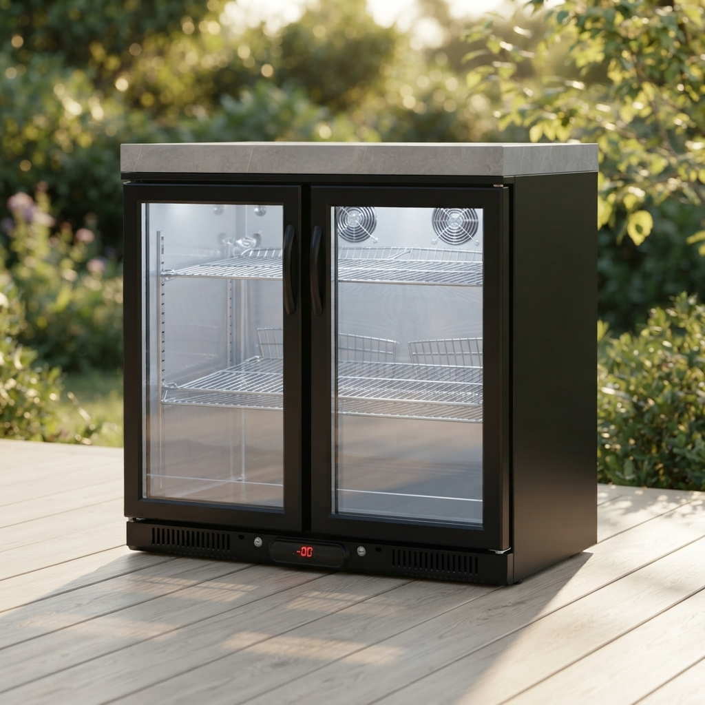 Crossray Double Fridge — outdoor setting