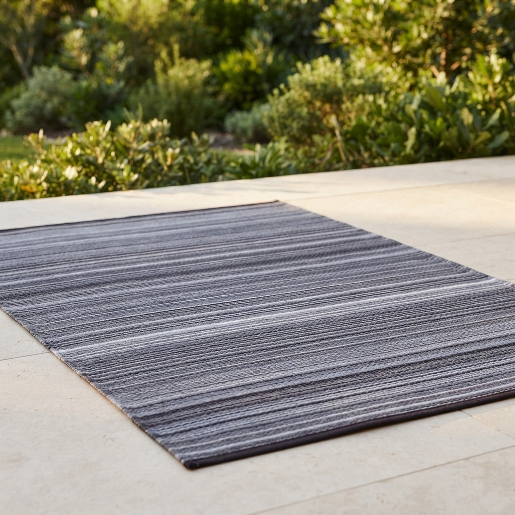 Cancun Midnight - Outdoor Rug — outdoor setting
