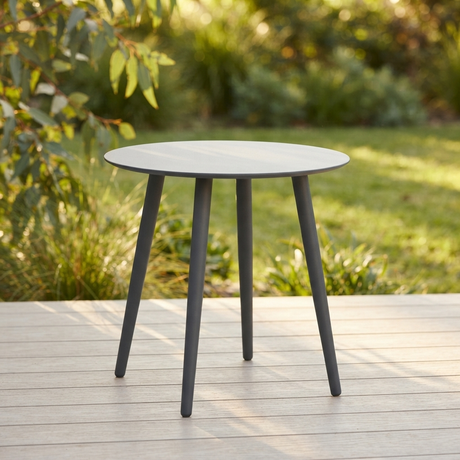 Syros Side Table — outdoor setting