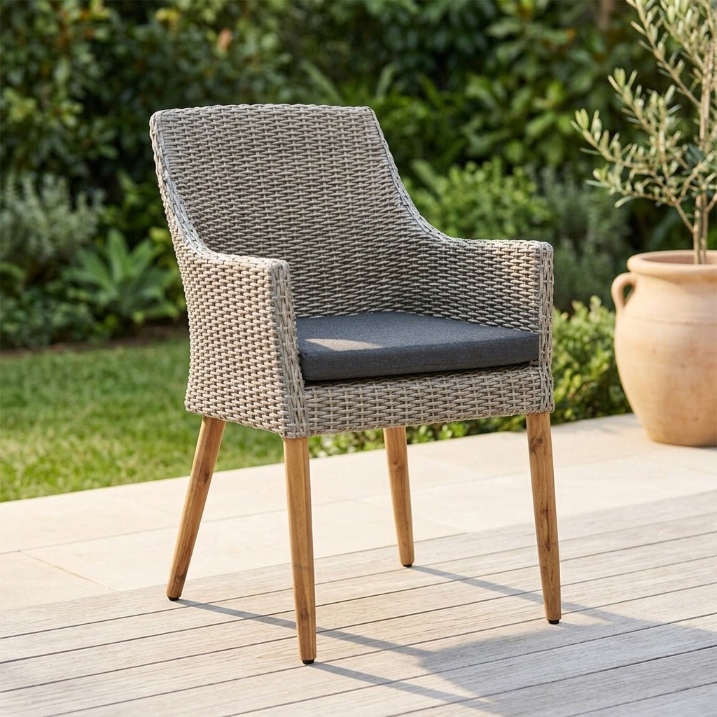 Faro Dining Chair - Kobo Grey — outdoor setting