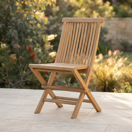 Teak Folding Chair — outdoor setting